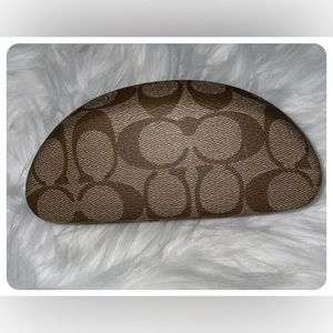 ⭐️5/$25 | COACH | Sunglass Case | Hard Shell Signature Coach Logo | Brown & Tan